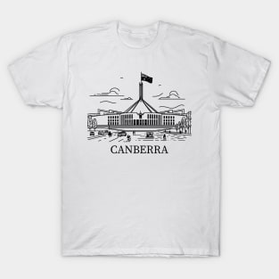 canberra line art illustration T-Shirt